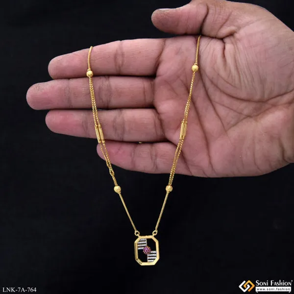 Opulent_Design_Gold_Plated_Chain_Pendant_For_Ladies_Style_A764