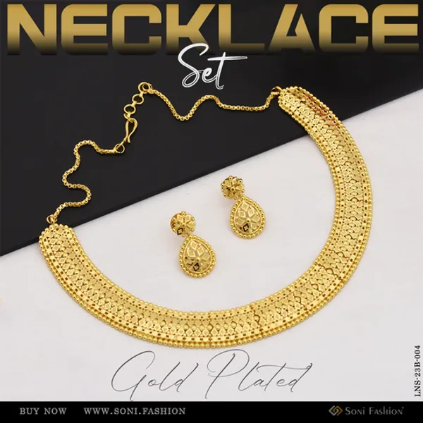 Sparkling_Design_Gold_Plated_Necklace_Set_For_Women_Style_B004