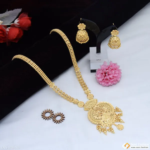 1_Gram_Gold_Plated_New_Style_Necklace_Set_For_Women_Style_B286