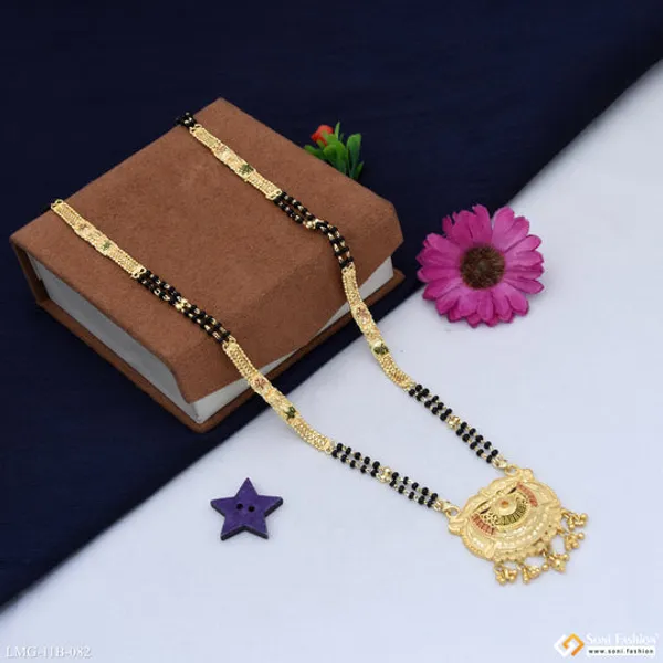 Glittering_Design_Gold_Plated_Mangalsutra_For_Women_Style_B082