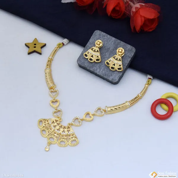 Fancy_Design_Gold_Plated_Necklace_Set_For_Women_Style_B338