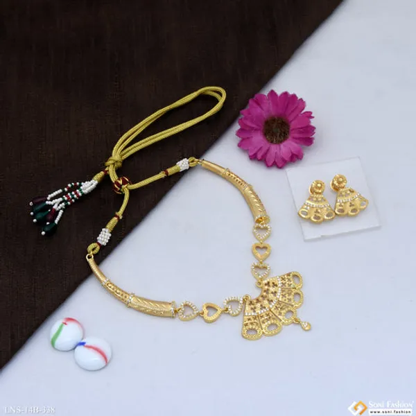 Fancy_Design_Gold_Plated_Necklace_Set_For_Women_Style_B338