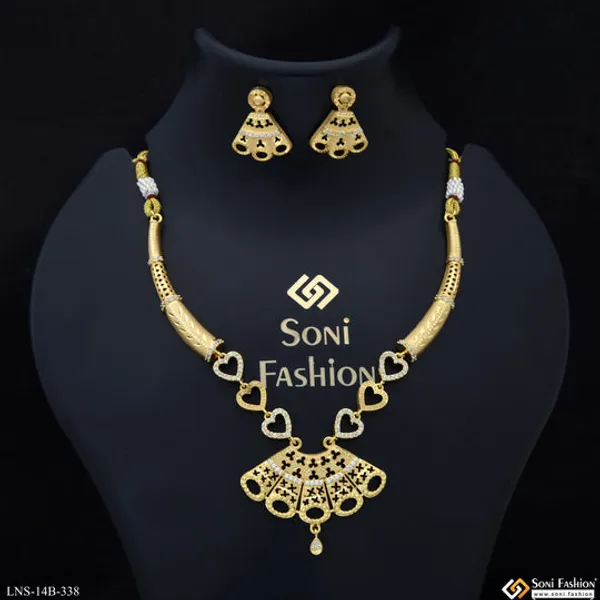 Fancy_Design_Gold_Plated_Necklace_Set_For_Women_Style_B338