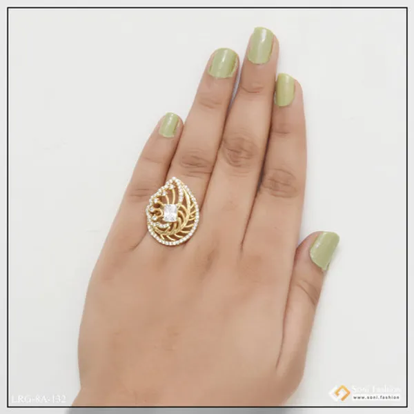 White_Stone_With_Diamond_Exclusive_Design_Gold_Plated_Ring_For_Ladies_Style_Lrg_132