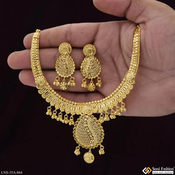 1_Gram_Gold_Plated_Exclusive_Design_Necklace_Set_For_Women_Style_A864