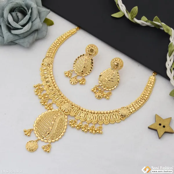 1_Gram_Gold_Plated_Exclusive_Design_Necklace_Set_For_Women_Style_A864