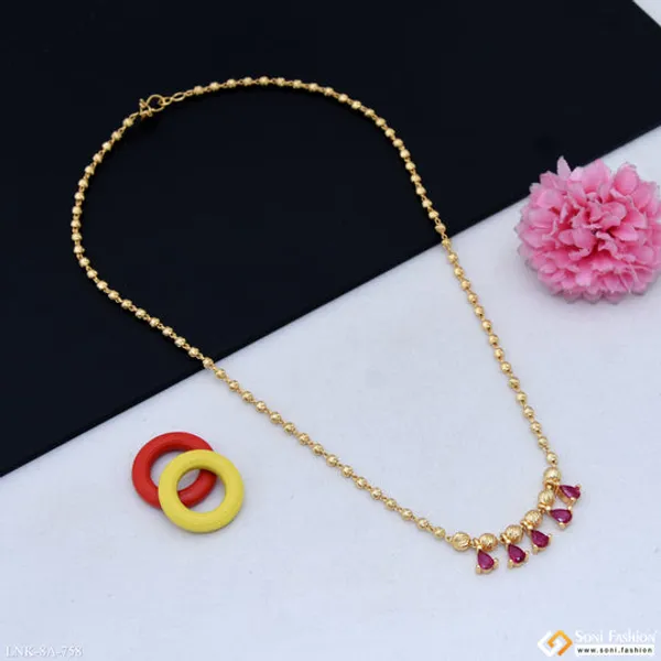 Unique_Design_Gold_Plated_Necklace_For_Ladies_Style_A758