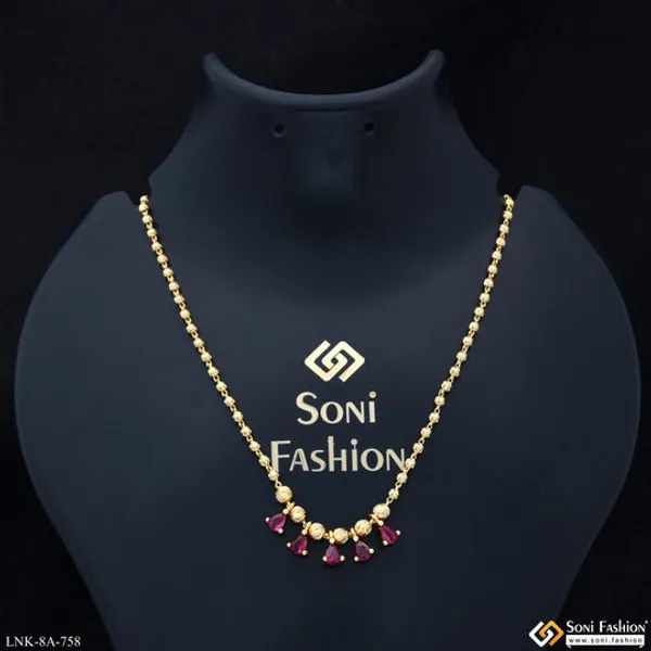 Unique_Design_Gold_Plated_Necklace_For_Ladies_Style_A758