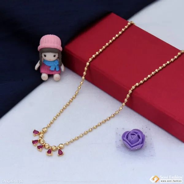 Unique_Design_Gold_Plated_Necklace_For_Ladies_Style_A758