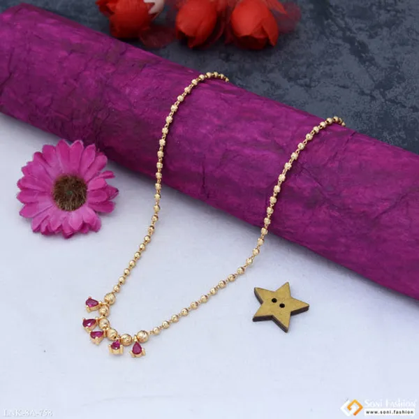 Unique_Design_Gold_Plated_Necklace_For_Ladies_Style_A758