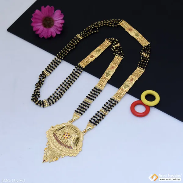 4_Line_Radiant_Design_Gold_Plated_Mangalsutra_For_Women_Style_A895