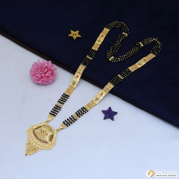4_Line_Radiant_Design_Gold_Plated_Mangalsutra_For_Women_Style_A895