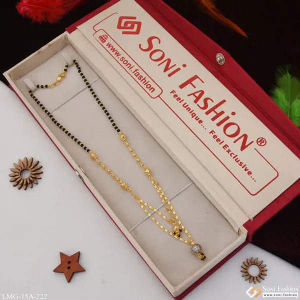 1_Gram_Gold_Plated_With_Diamond_Unique_Design_Mangalsutra_For_Women_Style_A222