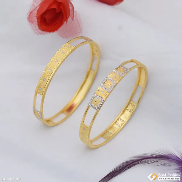 1_Gram_Gold_Plated_Radiant_Design_Bangles_For_Ladies_Style_A040