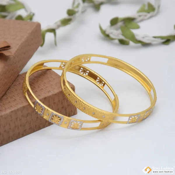 1_Gram_Gold_Plated_Radiant_Design_Bangles_For_Ladies_Style_A040
