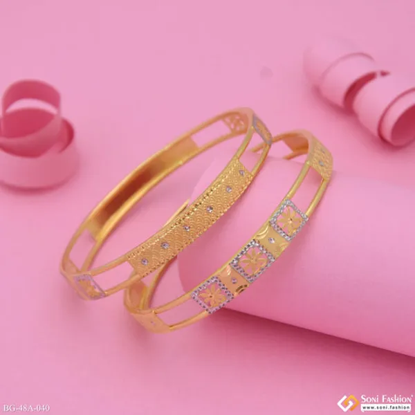 1_Gram_Gold_Plated_Radiant_Design_Bangles_For_Ladies_Style_A040