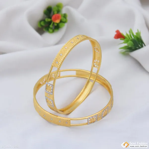 1_Gram_Gold_Plated_Radiant_Design_Bangles_For_Ladies_Style_A040