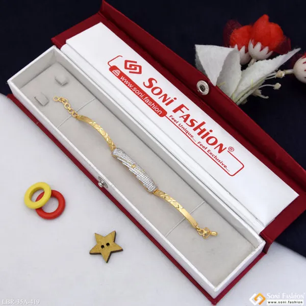 1_Gram_Gold_Plated_Best_Quality_Bracelet_For_Ladies_Style_A419