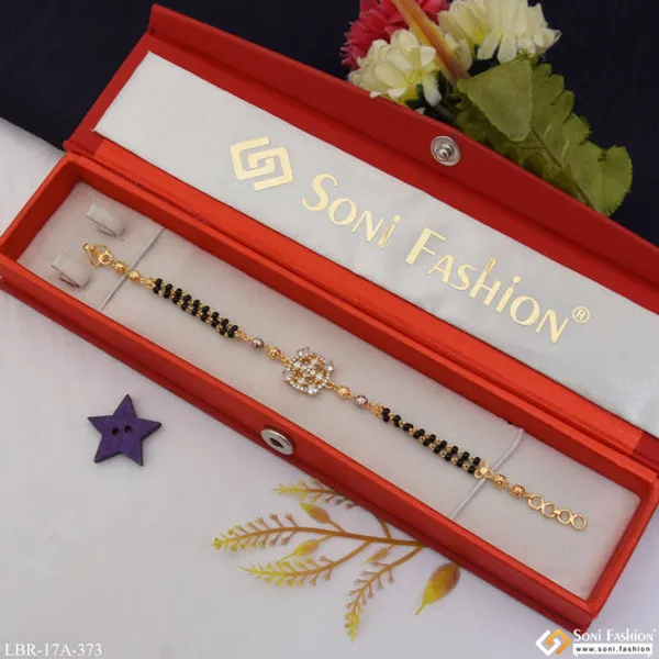 1_Gram_Gold_Plated_New_Style_Mangalsutra_Bracelet_For_Women_Style_A373