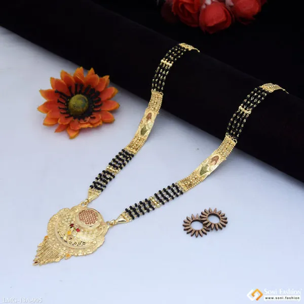 4_Line_Lovely_Design_Gold_Plated_Mangalsutra_For_Women_Style_A905
