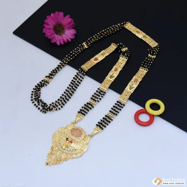 4_Line_Lovely_Design_Gold_Plated_Mangalsutra_For_Women_Style_A905