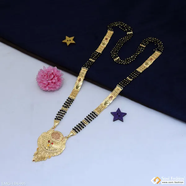 4_Line_Lovely_Design_Gold_Plated_Mangalsutra_For_Women_Style_A905