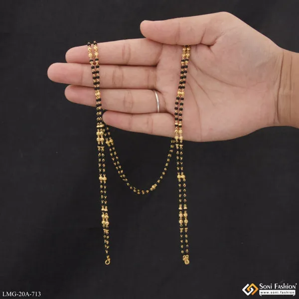 1_Gram_Gold_Plated_2_Line_Fashionable_Mangalsutra_Dori_For_Women_Style_A713