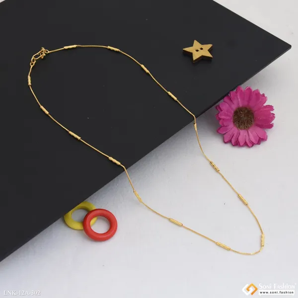1_Gram_Gold_Plated_Unique_Design_Gorgeous_Design_Chain_For_Ladies_Style_A302