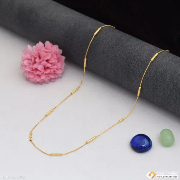 1_Gram_Gold_Plated_Unique_Design_Gorgeous_Design_Chain_For_Ladies_Style_A302