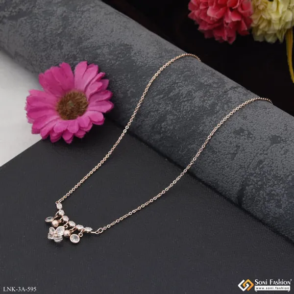 Exclusive_Design_Rose_Gold_Color_Necklace_For_Ladies_Style_A595