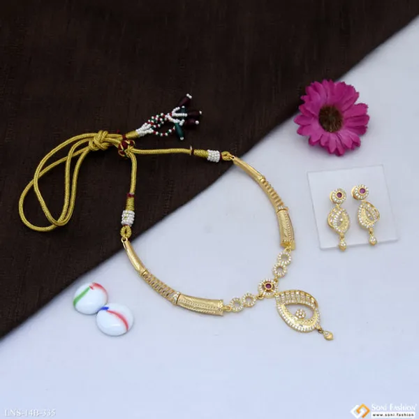 Unique_Design_Gold_Plated_Necklace_Set_For_Women_Style_B335