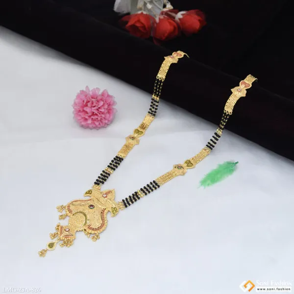 3_Line_Opulent_Design_Gold_Plated_Mangalsutra_For_Women_Style_A826