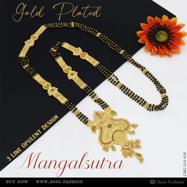 3_Line_Opulent_Design_Gold_Plated_Mangalsutra_For_Women_Style_A826