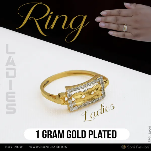1_Gram_Gold_Plated_Brilliant_Design_Ring_For_Ladies_Style_A266