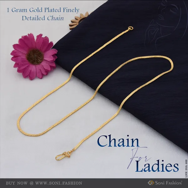 1_Gram_Gold_Plated_Finely_Detailed_Best_Quality_Chain_For_Ladies_Style_A466