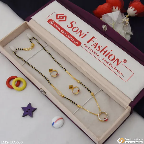 1_Gram_Gold_Plated_Finely_Detailed_Mangalsutra_Set_For_Women_Style_A530