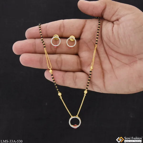 1_Gram_Gold_Plated_Finely_Detailed_Mangalsutra_Set_For_Women_Style_A530