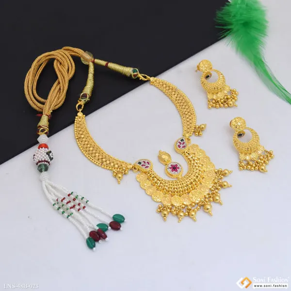 1_Gram_Gold_Plated_Latest_Design_Necklace_Set_For_Women_Style_B023
