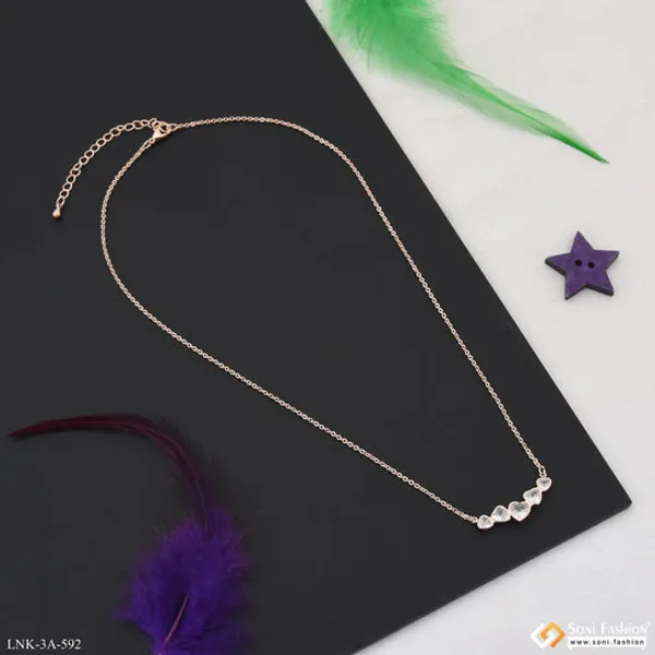 Dazzling_Design_Rose_Gold_Color_Necklace_For_Ladies_Style_A592