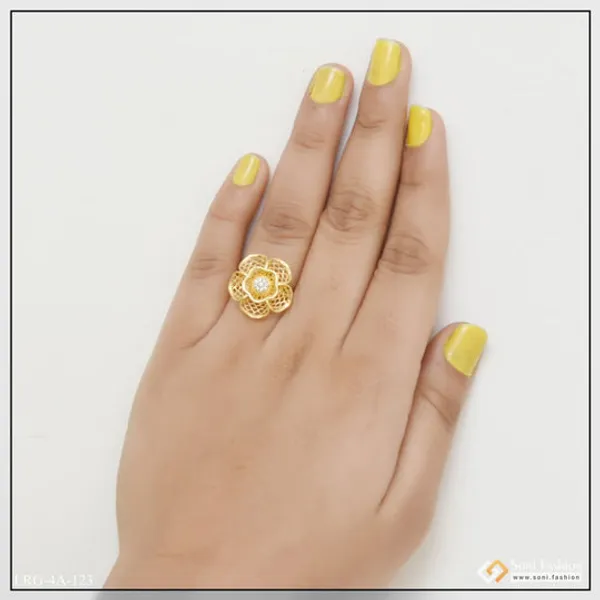 Flower_With_Diamond_Hand_Finished_Design_Gold_Plated_Ring_For_Women_Style_Lrg_123