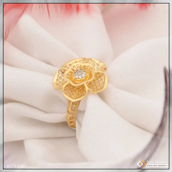 Flower_With_Diamond_Hand_Finished_Design_Gold_Plated_Ring_For_Women_Style_Lrg_123