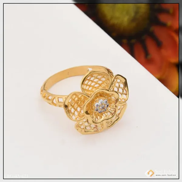 Flower_With_Diamond_Hand_Finished_Design_Gold_Plated_Ring_For_Women_Style_Lrg_123