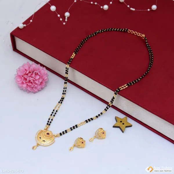 Glittering_Design_Gold_Plated_Mangalsutra_Set_For_Women_Style_A673