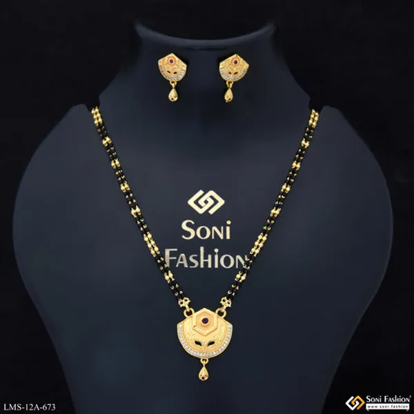 Glittering_Design_Gold_Plated_Mangalsutra_Set_For_Women_Style_A673