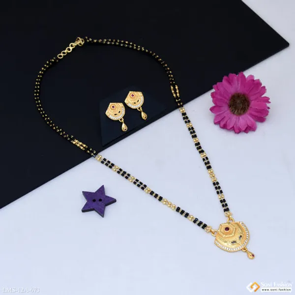 Glittering_Design_Gold_Plated_Mangalsutra_Set_For_Women_Style_A673