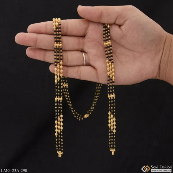 1_Gram_Gold_Plated_3_Line_Sparkling_Design_Mangalsutra_Dori_For_Women_Style_A290