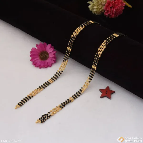 1_Gram_Gold_Plated_3_Line_Sparkling_Design_Mangalsutra_Dori_For_Women_Style_A290