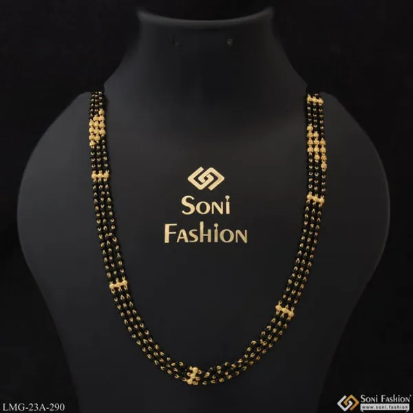 1_Gram_Gold_Plated_3_Line_Sparkling_Design_Mangalsutra_Dori_For_Women_Style_A290