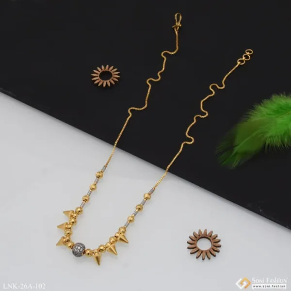 1_Gram_Gold_Plated_With_Diamond_Fashion_Forward_Necklace_For_Ladies_Style_A102
