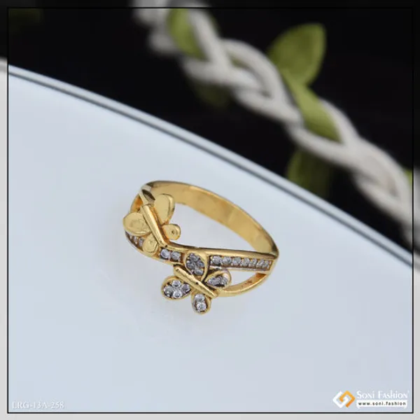 1_Gram_Gold_Plated_Butterfly_Unique_Design_Ring_For_Ladies_Style_A258